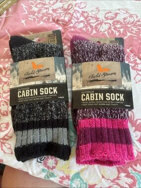 Field & Stream Women’s Cabin Socks - Black, Gray & Pink